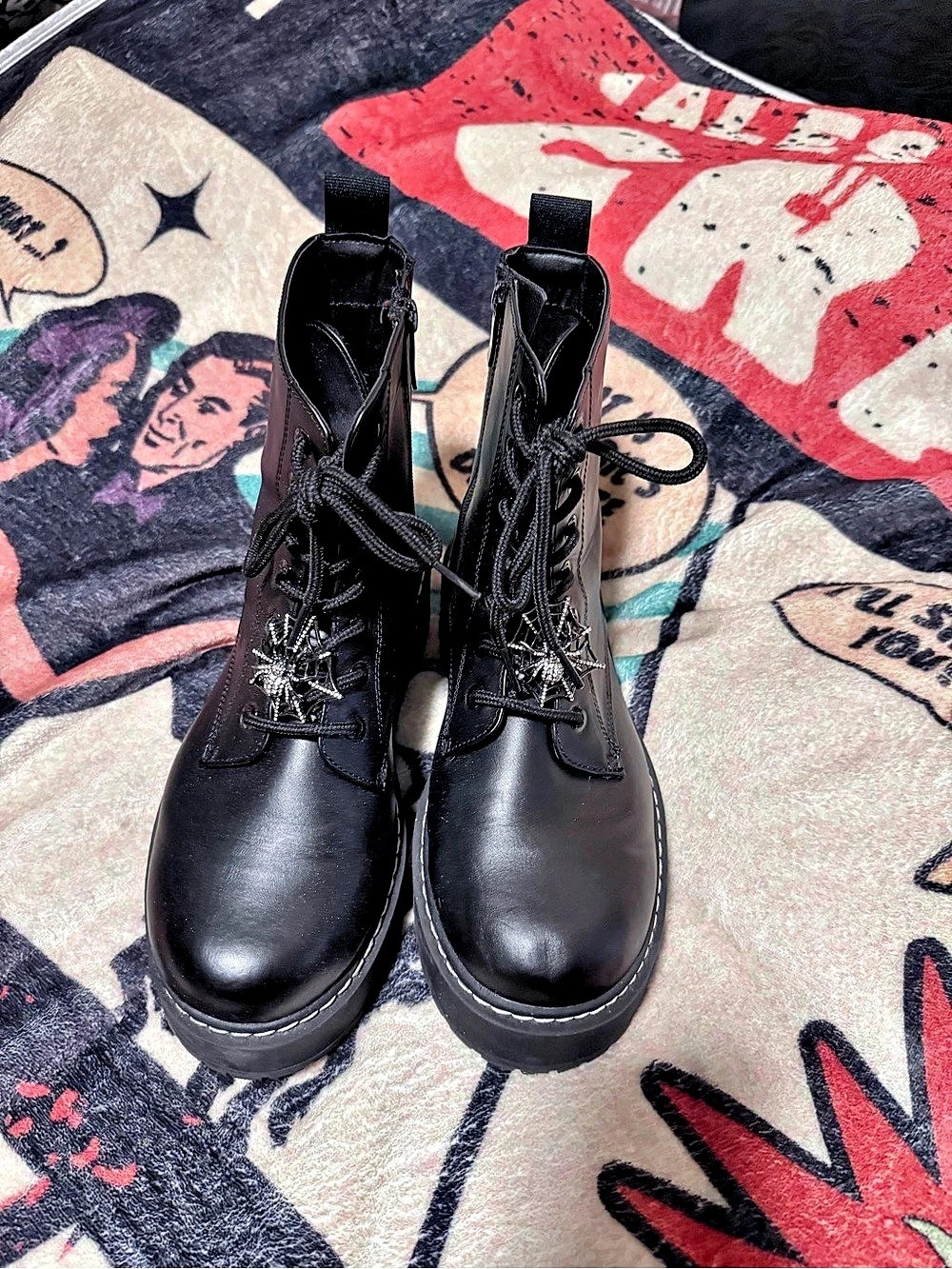 Torrid Black Combat Boots Like New Women’s 9 wide